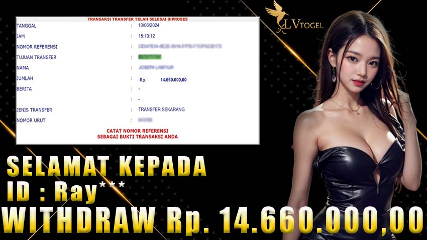 LVTOGEL WILD BANDITO Rp. 14.660.000,00 BAYAR LUNAS