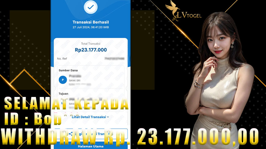 Bukti Withdraw LVTOGEL 27 juli 2024