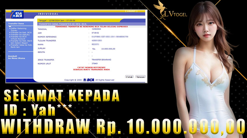 Bukti Withdraw LVTOGEL 12 agustus 2024