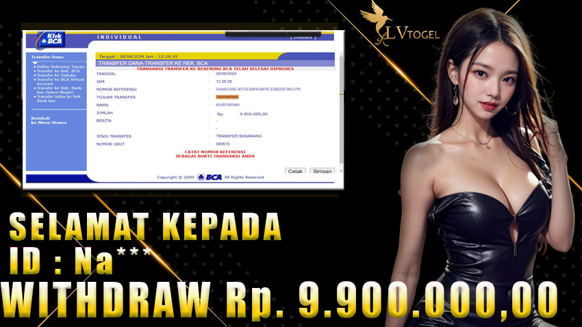 Bukti Withdraw LVTOGEL 28 agustus 2024