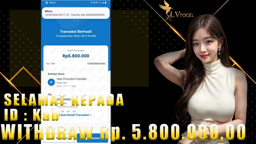 Bukti Withdraw LVTOGEL 14 september 2024