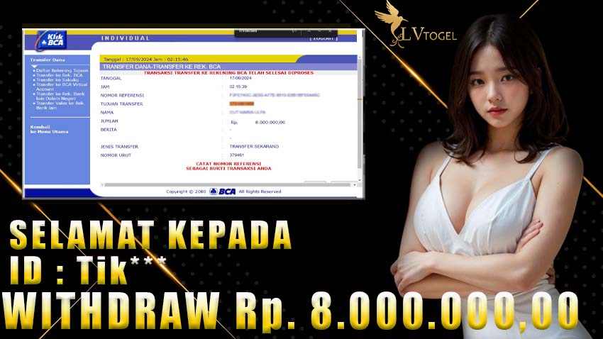 Bukti Withdraw LVTOGEL 17 september 2024