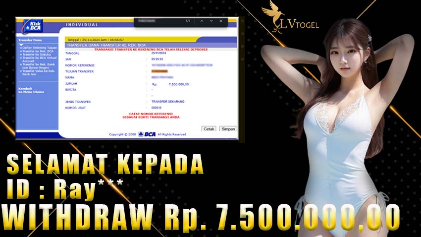 Bukti Withdraw LVTOGEL 25 november 2024