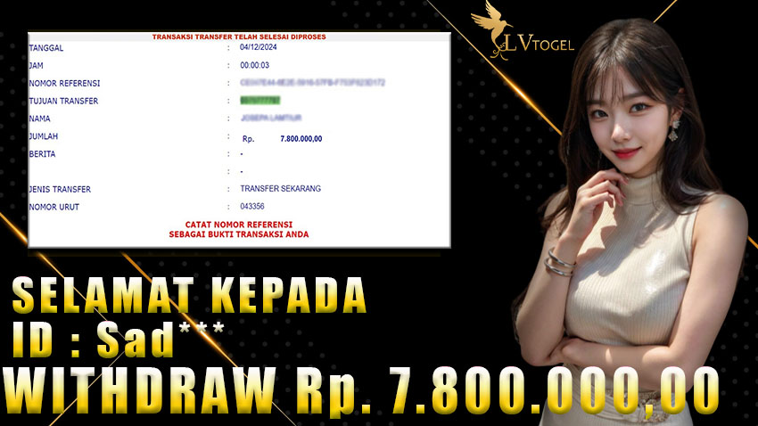Bukti Withdraw LVTOGEL 05 desember 2024