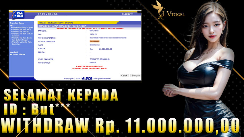 Bukti Withdraw LVTOGEL 09 desember 2024