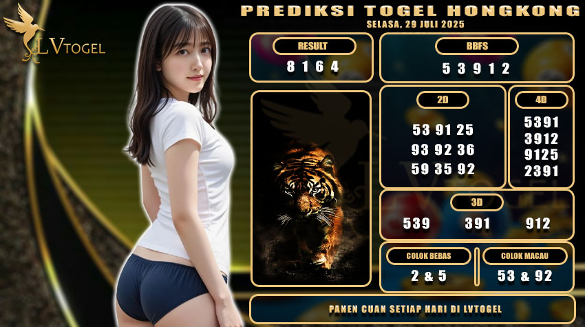 PREDIKSI TOGEL HONGKONG LVTOGEL SELASA 29 JULI 2025