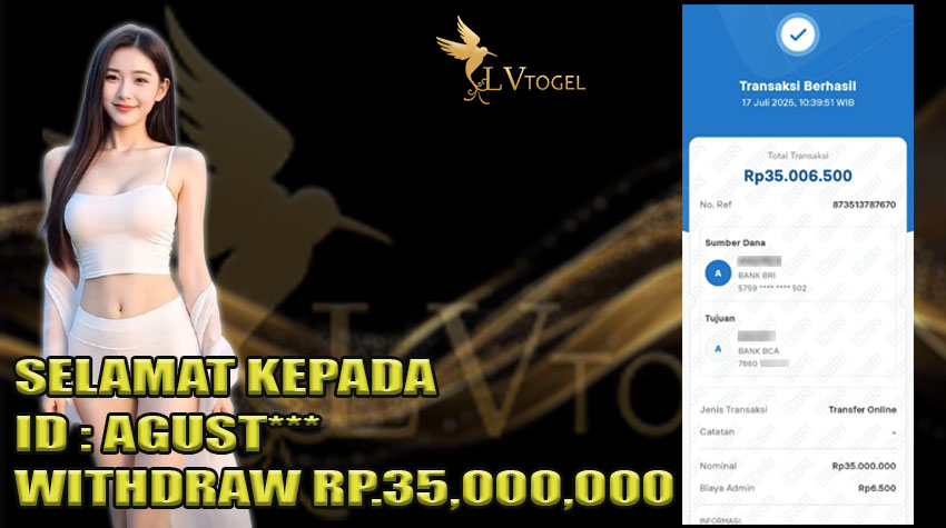 bukti kemenangan lvtogel 17 JULI