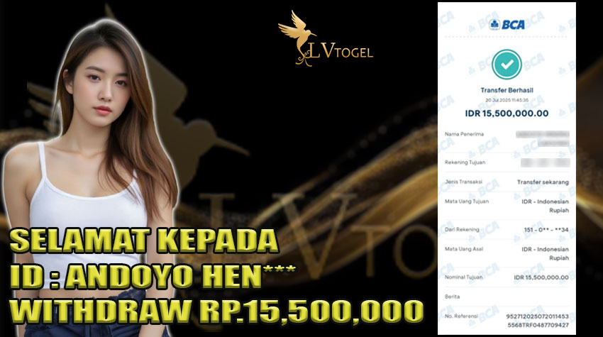 bukti kemenangan lvtogel 20 JULI