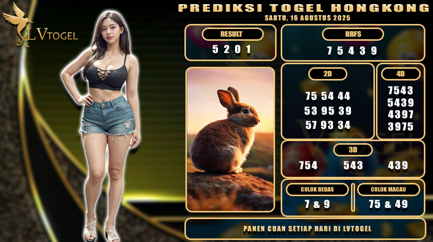 PREDIKSI TOGEL HONGKONG LVTOGEL SABTU 16 AGUSTUS 2025