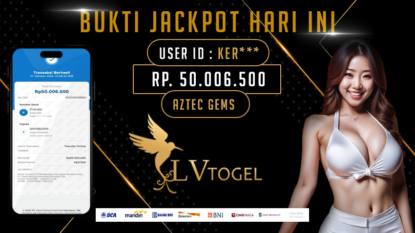 LVTOGEL MAXWIN AZTEC GEMS Rp. 50.006.500,00 BAYAR LUNAS