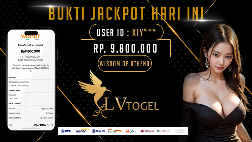 LVTOGEL MAXWIN WISDOM OF ATHENA Rp. 9.800.000,00 BAYAR LUNAS
