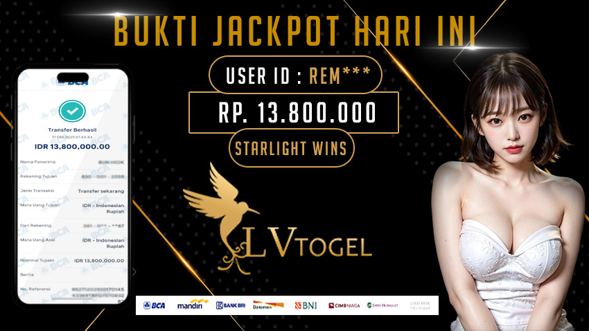 LVTOGEL MAXWIN STARLIGHT WINS Rp. 13.800.000,00 BAYAR LUNAS