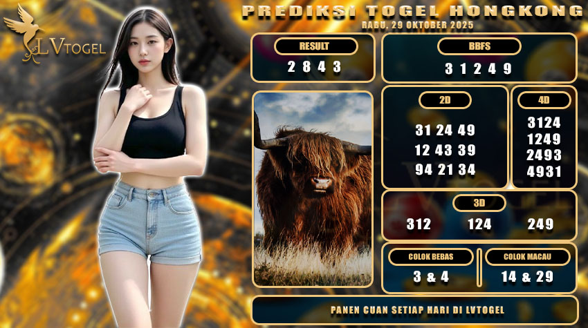 PREDIKSI TOGEL HONGKONG LVTOGEL RABU, 29 OKTOBER 2025