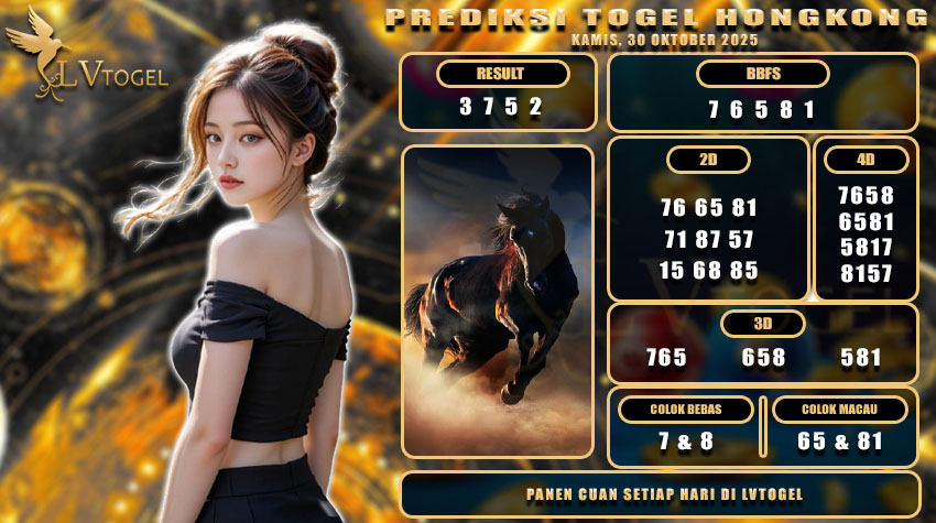 PREDIKSI TOGEL HONGKONG LVTOGEL KAMIS, 30 OKTOBER 2025