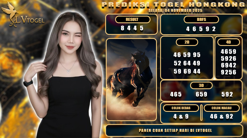 PREDIKSI TOGEL HONGKONG LVTOGEL SELASA, 04 NOVEMBER 2025