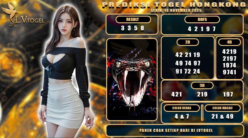 PREDIKSI TOGEL HONGKONG LVTOGEL SENIN, 10 NOVEMBER 2025