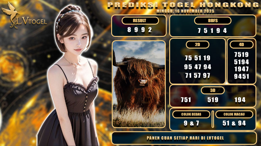 PREDIKSI TOGEL HONGKONG LVTOGEL MINGGU, 16 NOVEMBER 2025