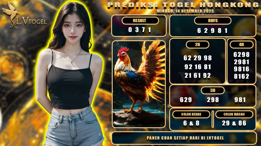 PREDIKSI TOGEL HONGKONG LVTOGEL MINGGU, 14 DESEMBER 2025