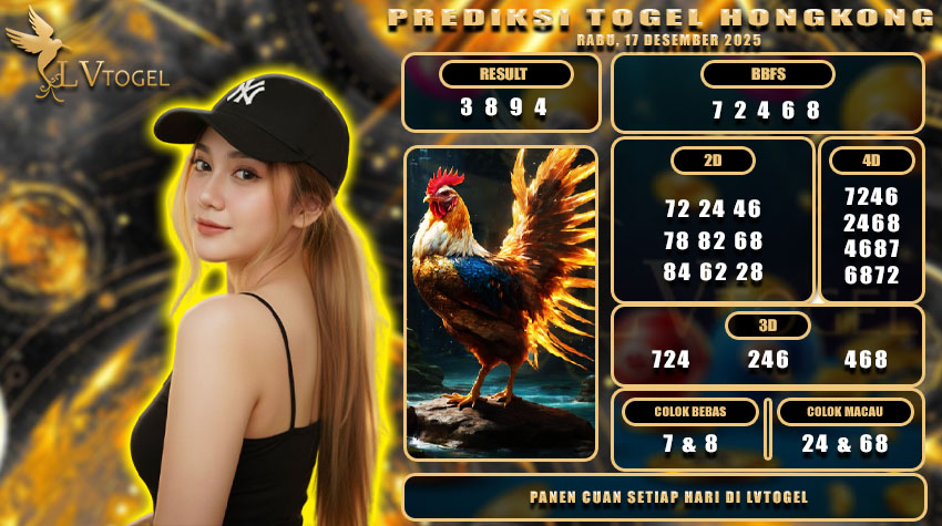 PREDIKSI TOGEL HONGKONG LVTOGEL RABU, 17 DESEMBER 2025
