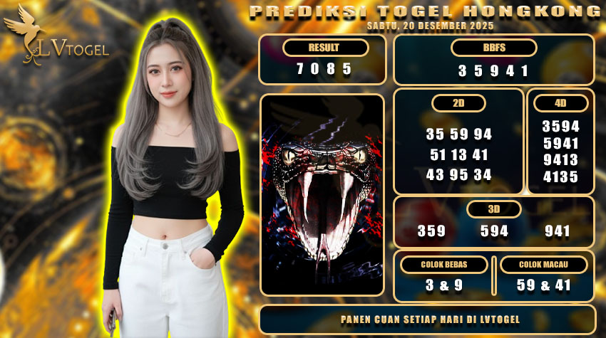 PREDIKSI TOGEL HONGKONG LVTOGEL SABTU, 20 DESEMBER 2025
