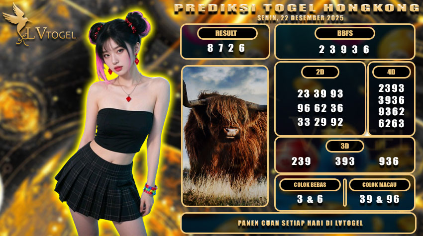 PREDIKSI TOGEL HONGKONG LVTOGEL SENIN, 22 DESEMBER 2025